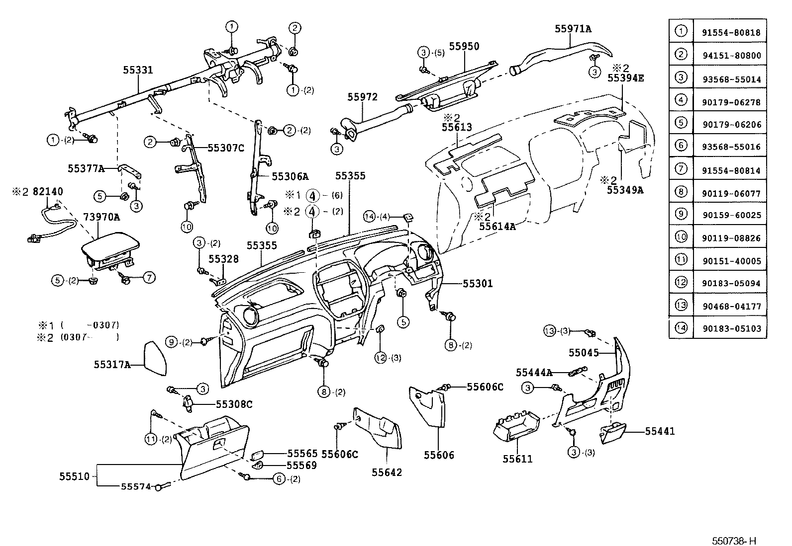  RAV4 J L |  INSTRUMENT PANEL GLOVE COMPARTMENT