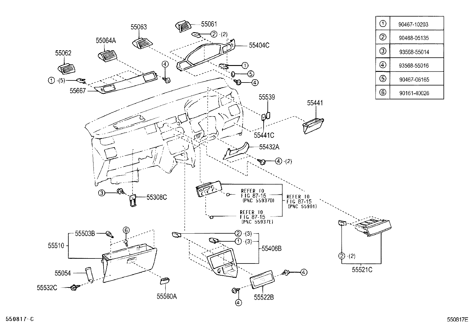  WILL VS |  INSTRUMENT PANEL GLOVE COMPARTMENT