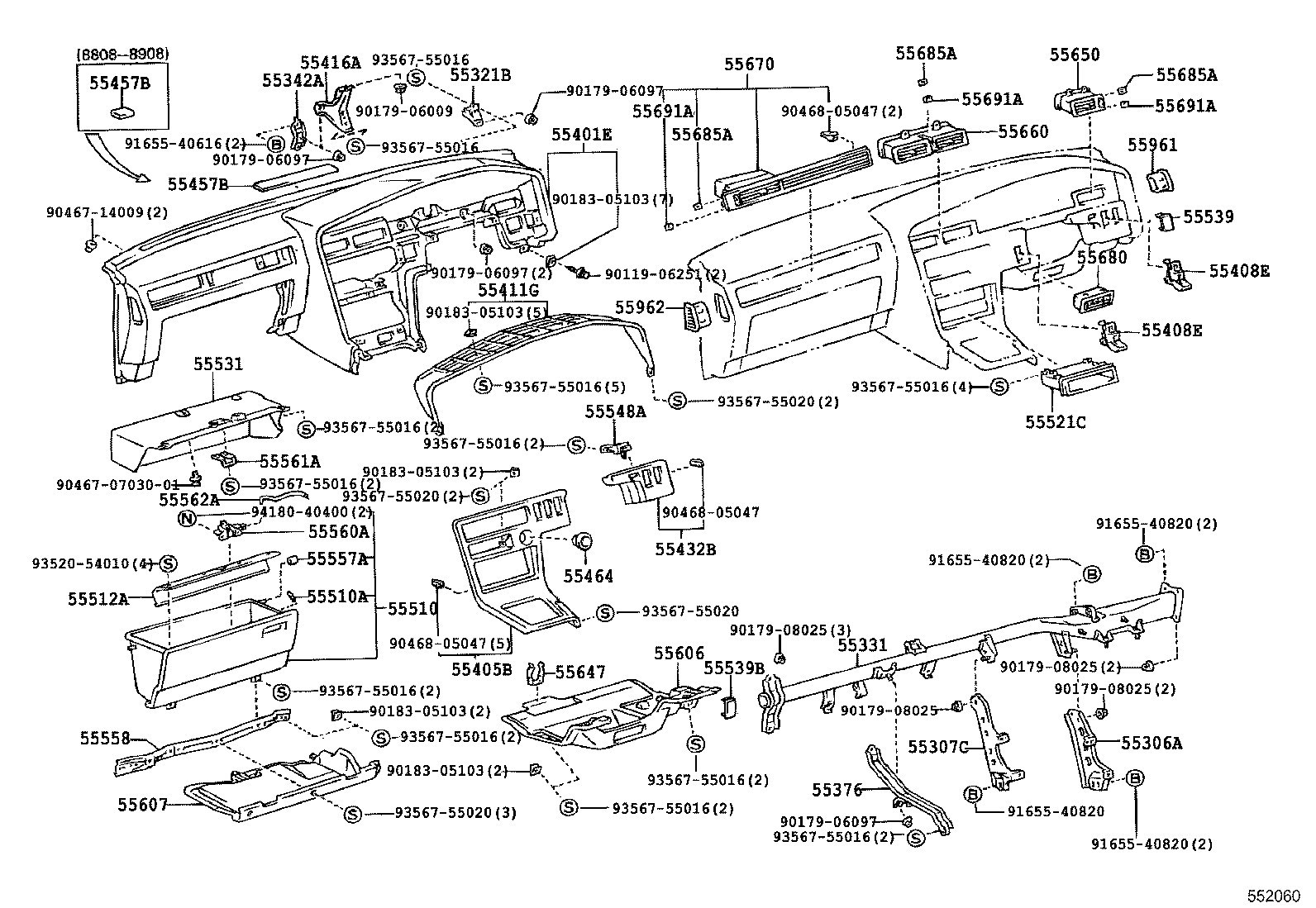  SUPRA |  INSTRUMENT PANEL GLOVE COMPARTMENT