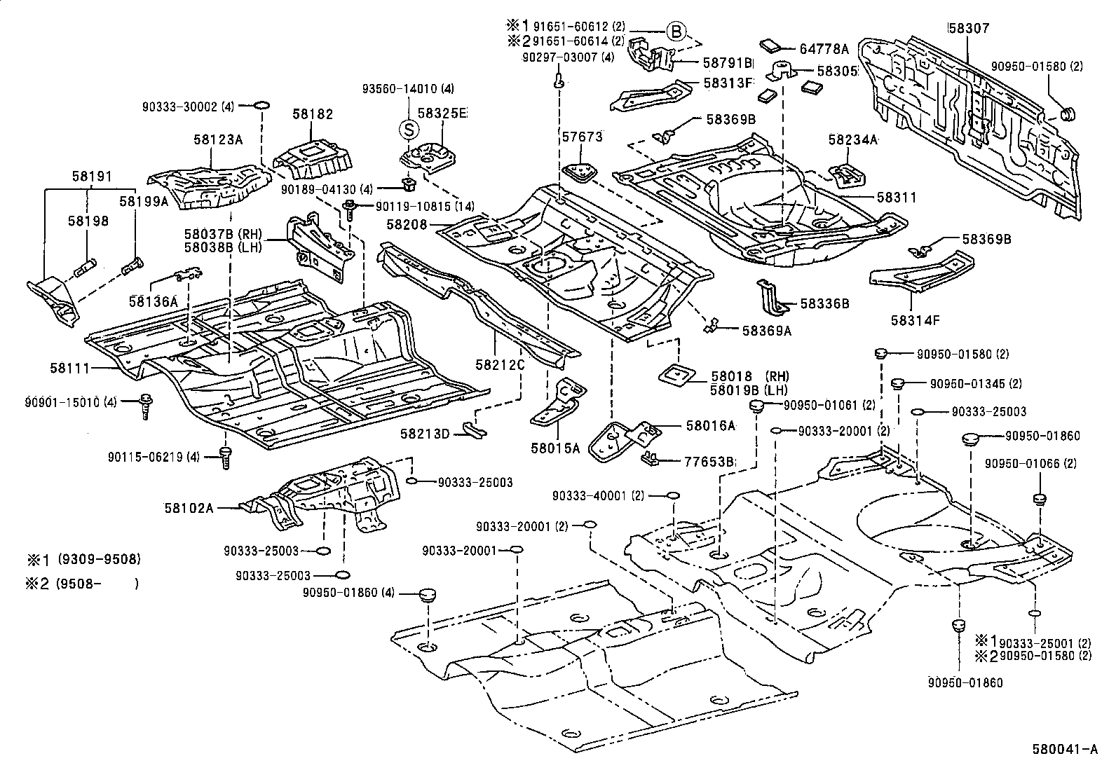  CELICA |  FLOOR PAN LOWER BACK PANEL