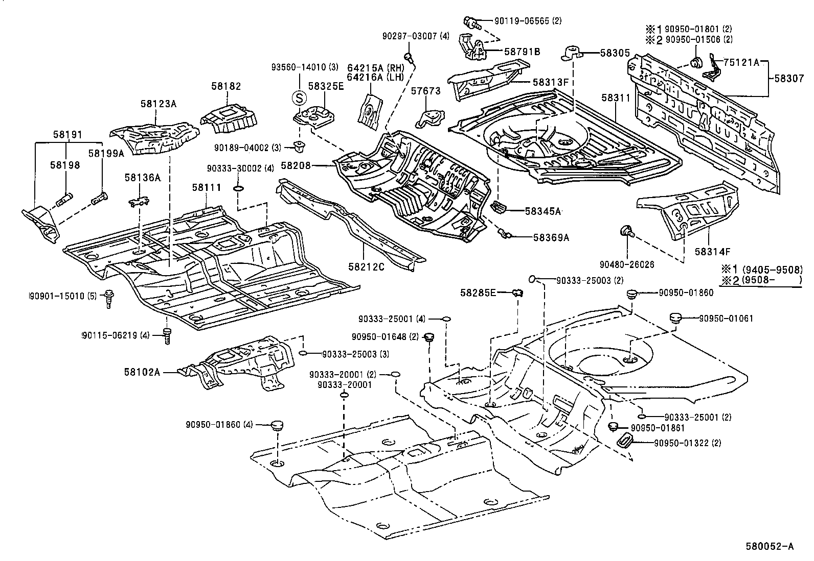  CARINA ED |  FLOOR PAN LOWER BACK PANEL