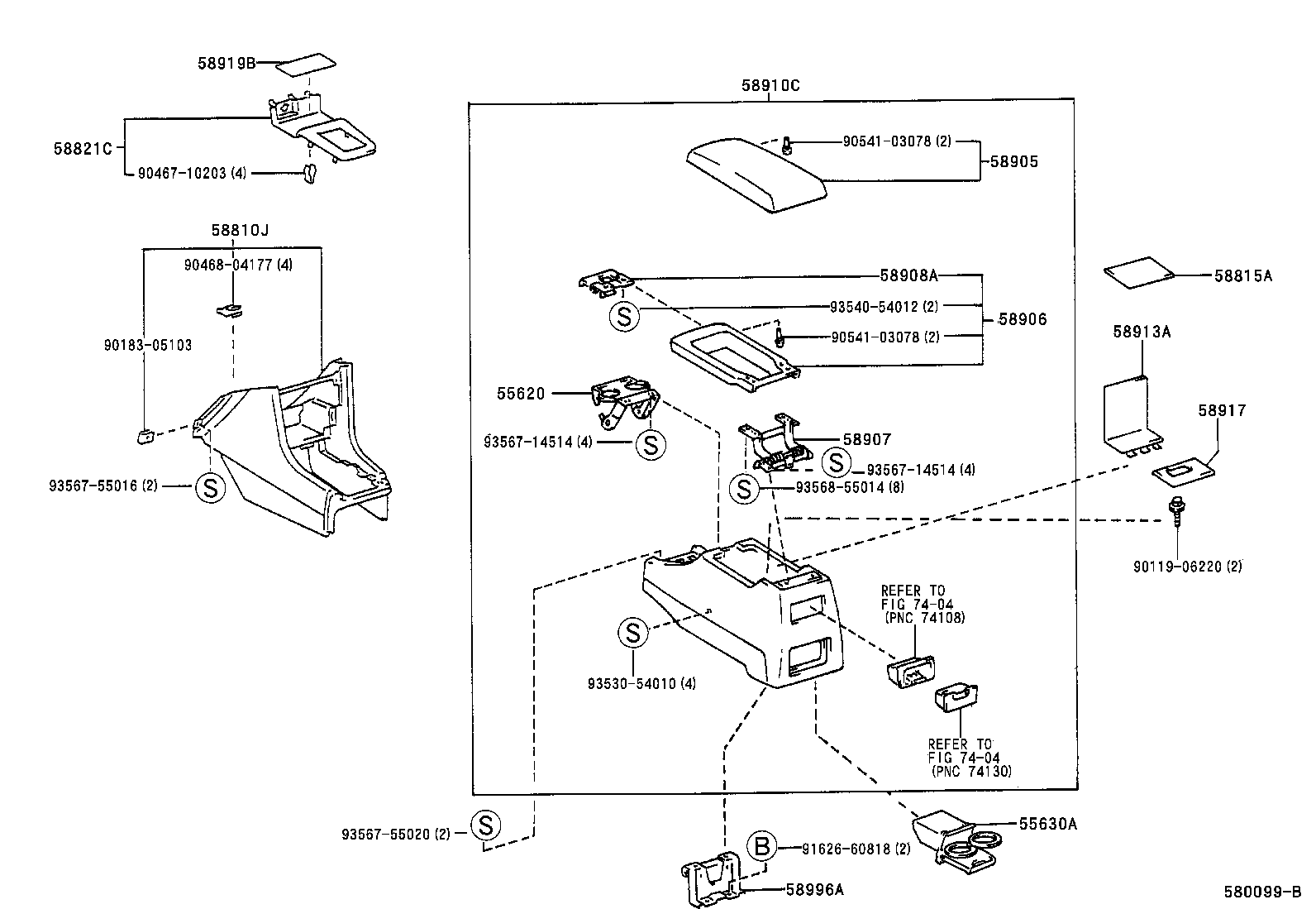  MARK 2 WG |  CONSOLE BOX BRACKET