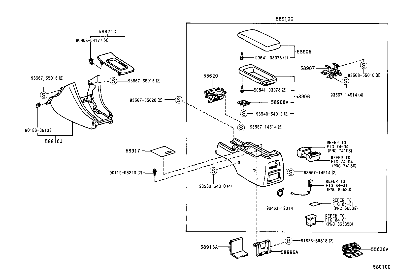  WINDOM |  CONSOLE BOX BRACKET