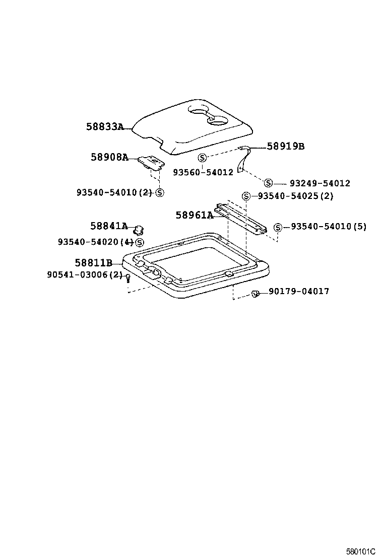  HIACE REGIUSACE |  CONSOLE BOX BRACKET