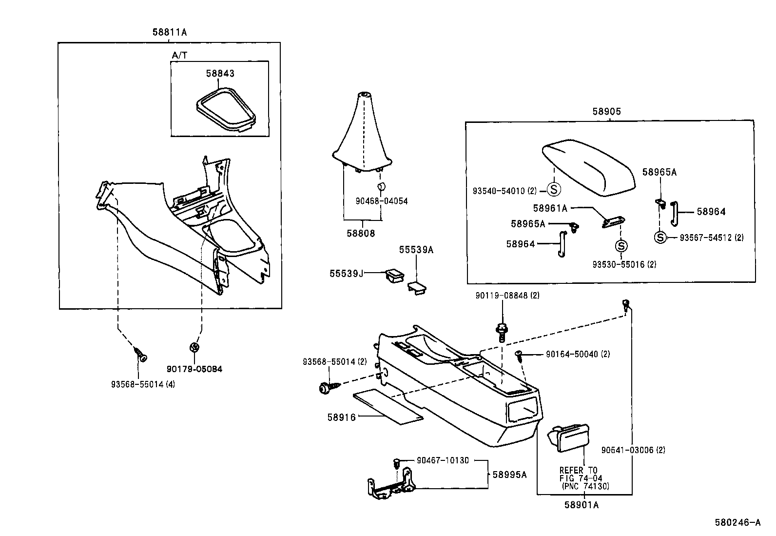  LVN CRE TRN MRN |  CONSOLE BOX BRACKET