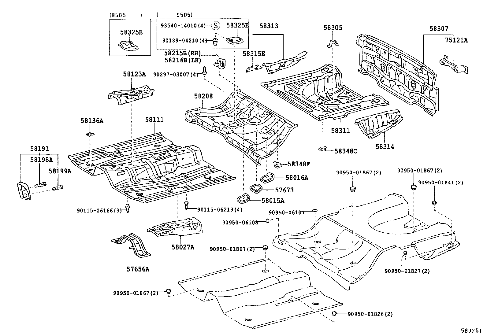  LVN CRE TRN MRN |  FLOOR PAN LOWER BACK PANEL