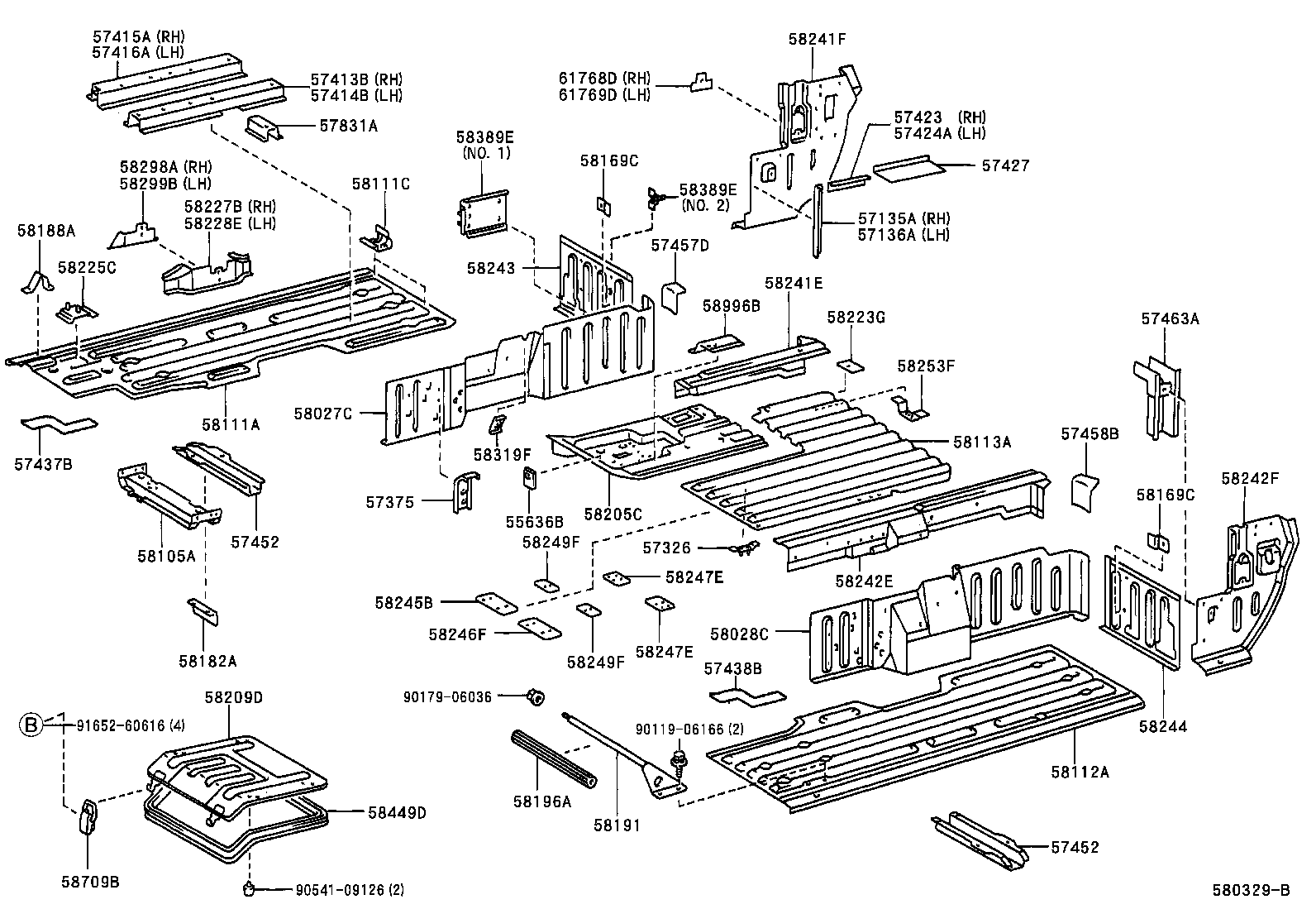 MEGA CRUISER |  FRONT FLOOR PANEL FRONT FLOOR MEMBER