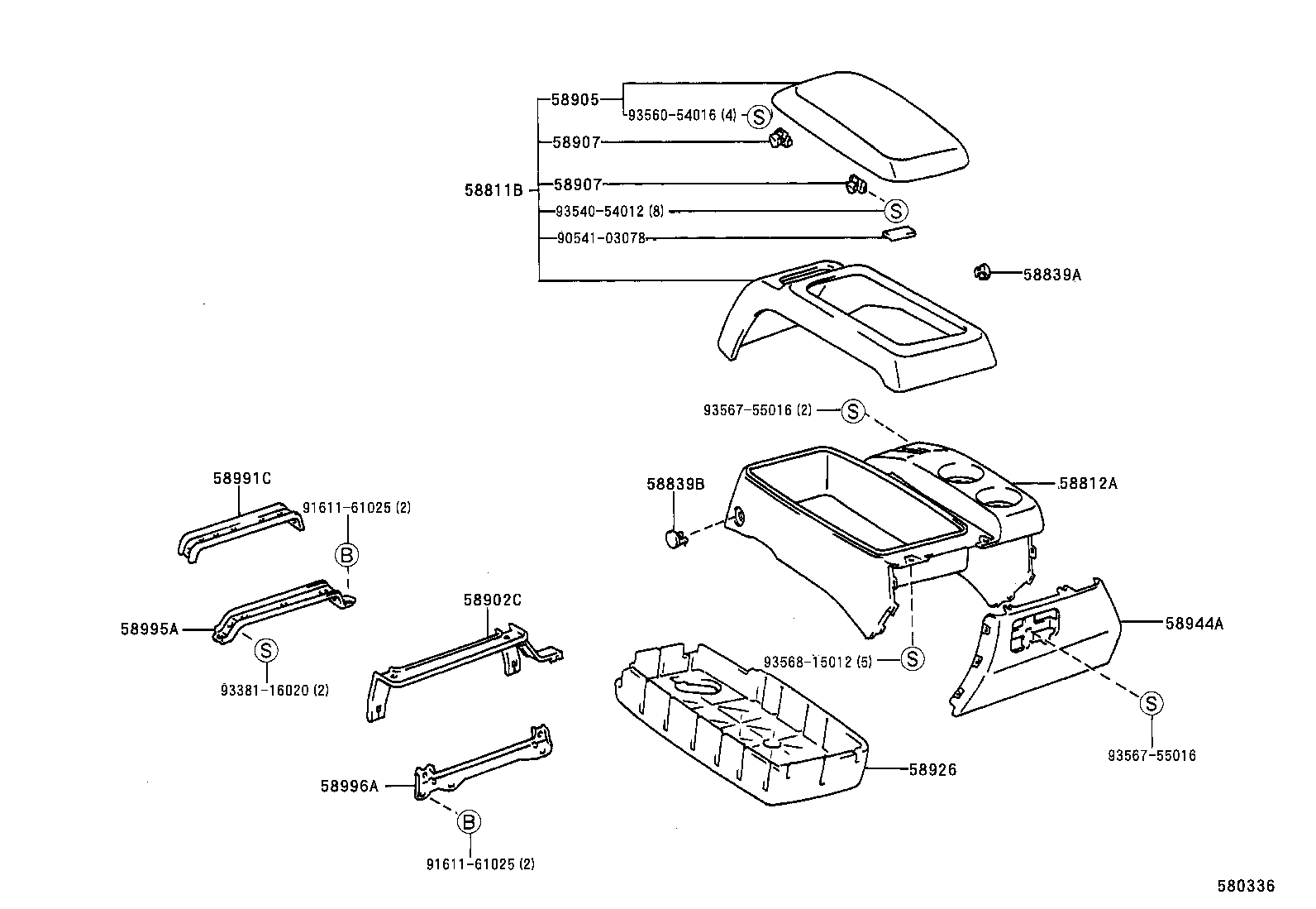  REGIUS TOURING HIACE |  CONSOLE BOX BRACKET