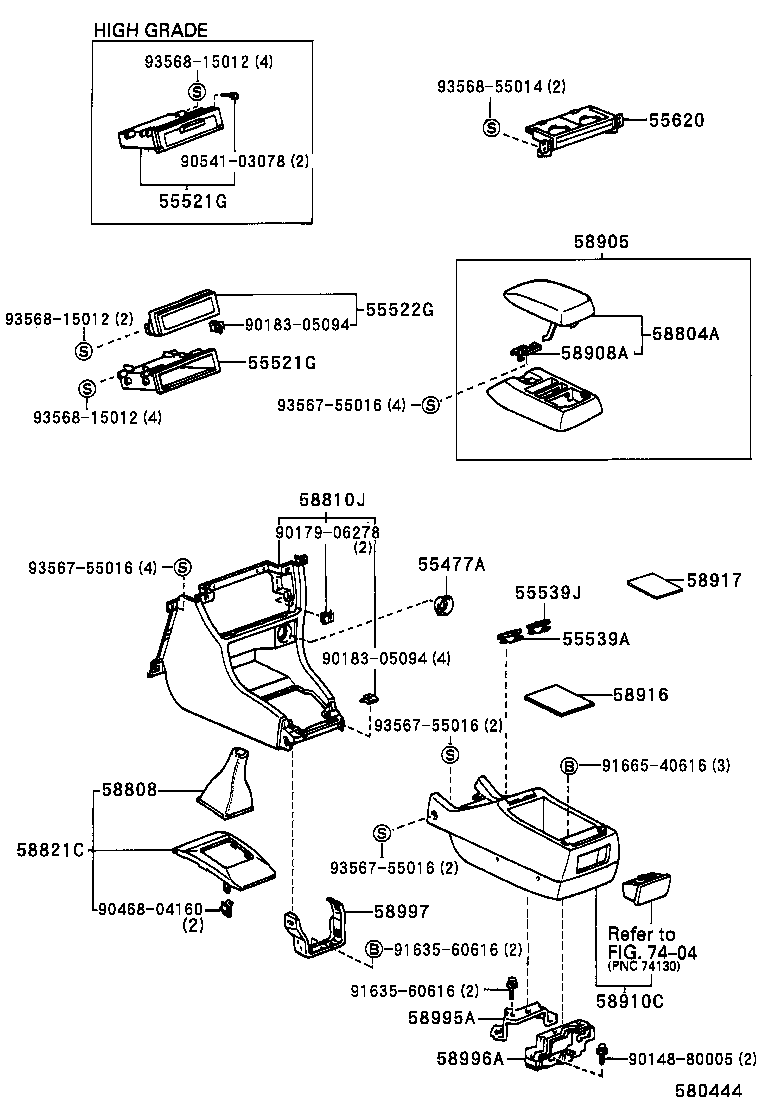  CAMRY VISTA |  CONSOLE BOX BRACKET