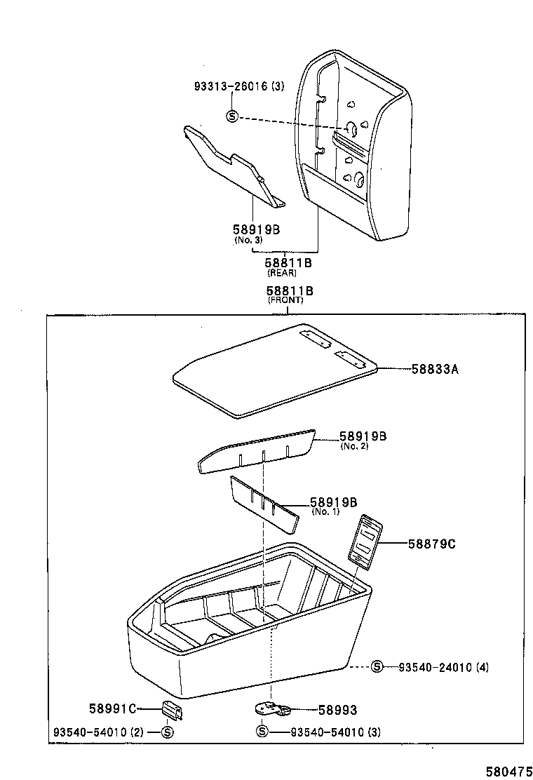  DYNA 200 TOYOACE G25 |  CONSOLE BOX BRACKET