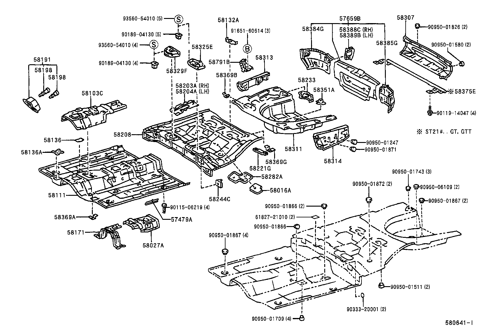  CALDINA |  FLOOR PAN LOWER BACK PANEL