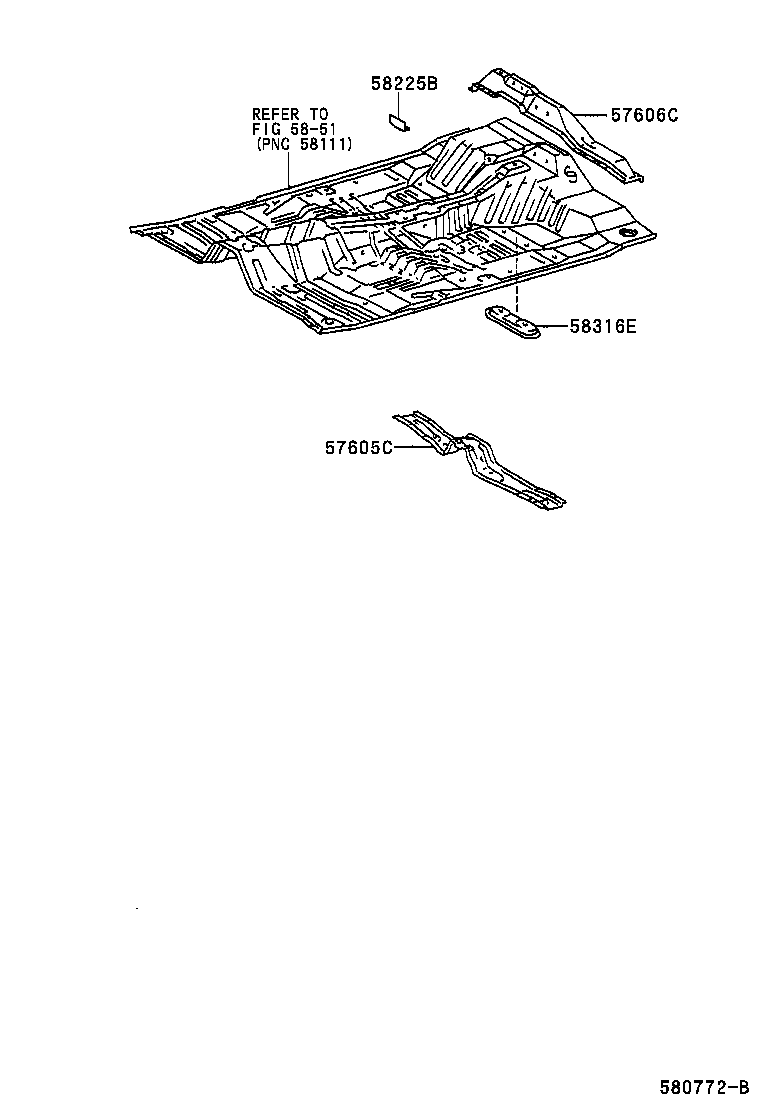  HILUX |  REAR FLOOR PANEL REAR FLOOR MEMBER