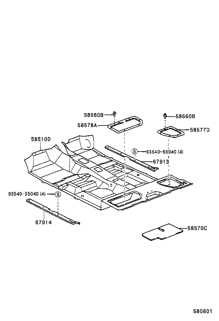  HILUX |  FLOOR MAT SILENCER PAD
