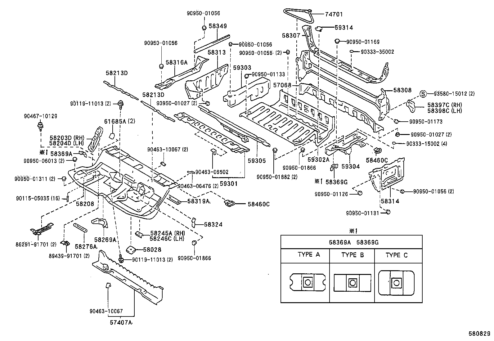  CROWN |  FLOOR PAN LOWER BACK PANEL