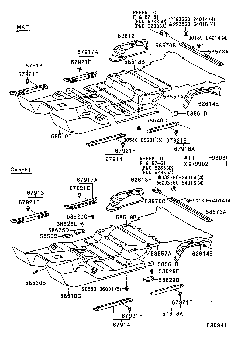  LAND CRUISER S T H T |  FLOOR MAT SILENCER PAD