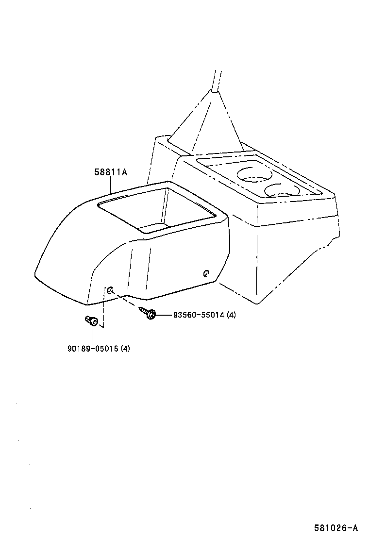  HIACE REGIUSACE |  CONSOLE BOX BRACKET