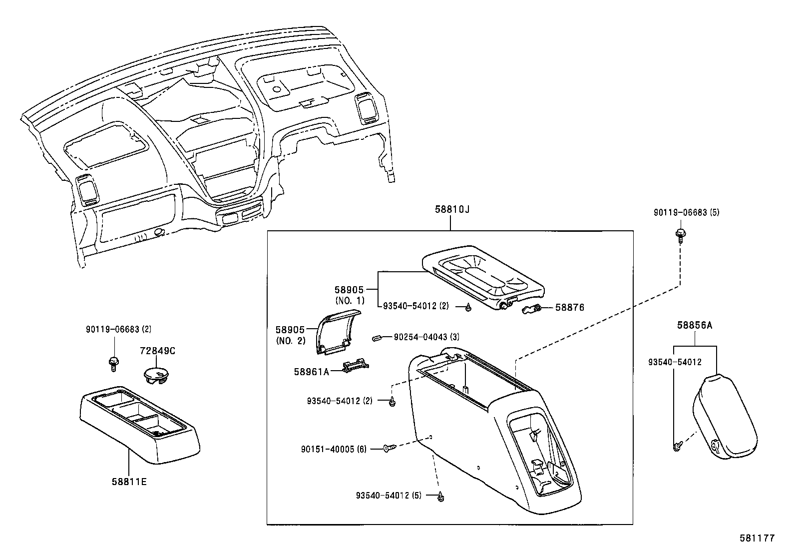  OPA |  CONSOLE BOX BRACKET
