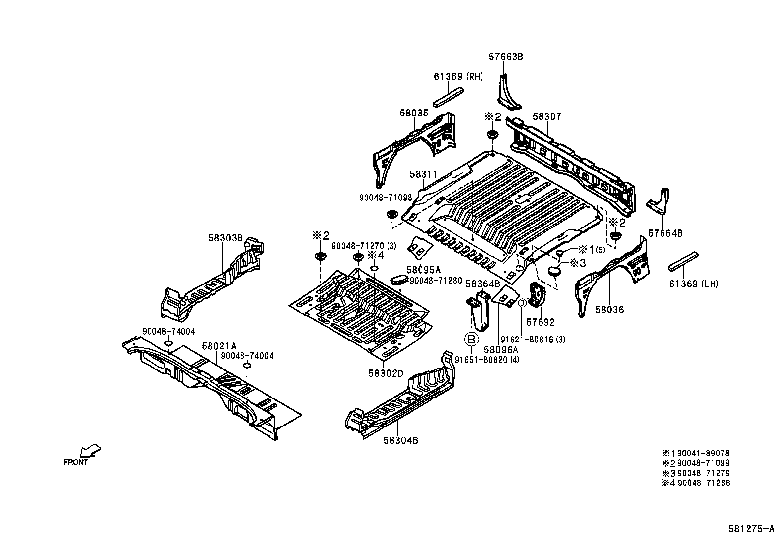  SPARKY |  REAR FLOOR PANEL REAR FLOOR MEMBER