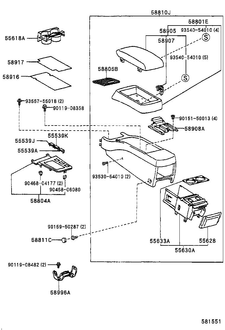 CRESTA |  CONSOLE BOX BRACKET