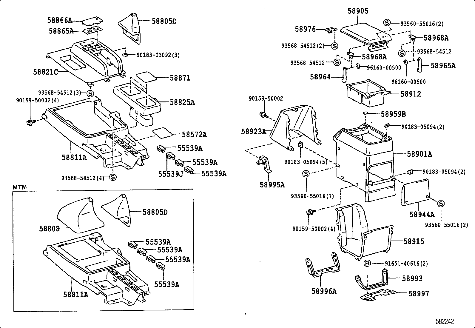  LAND CRUISER S T H T |  CONSOLE BOX BRACKET