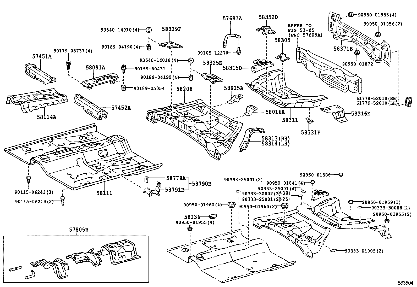  BB OPEN DECK |  FLOOR PAN LOWER BACK PANEL