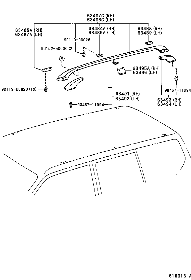  LAND CRUISER PRADO |  ROOF PANEL BACK PANEL