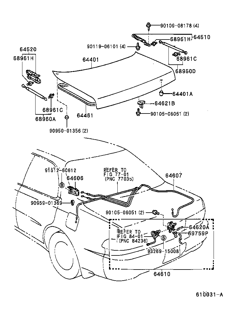  CARINA ED |  LUGGAGE COMPARTMENT DOOR LOCK