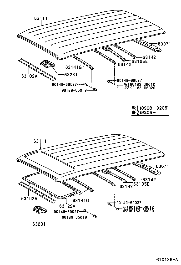  HIACE REGIUSACE |  ROOF PANEL BACK PANEL