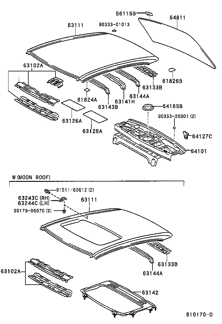  WINDOM |  ROOF PANEL BACK WINDOW GLASS