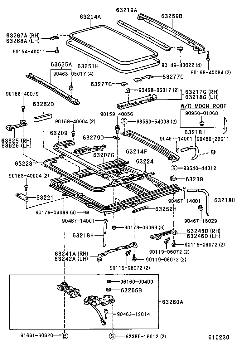  LVN CRE TRN MRN |  ROOF PANEL BACK WINDOW GLASS