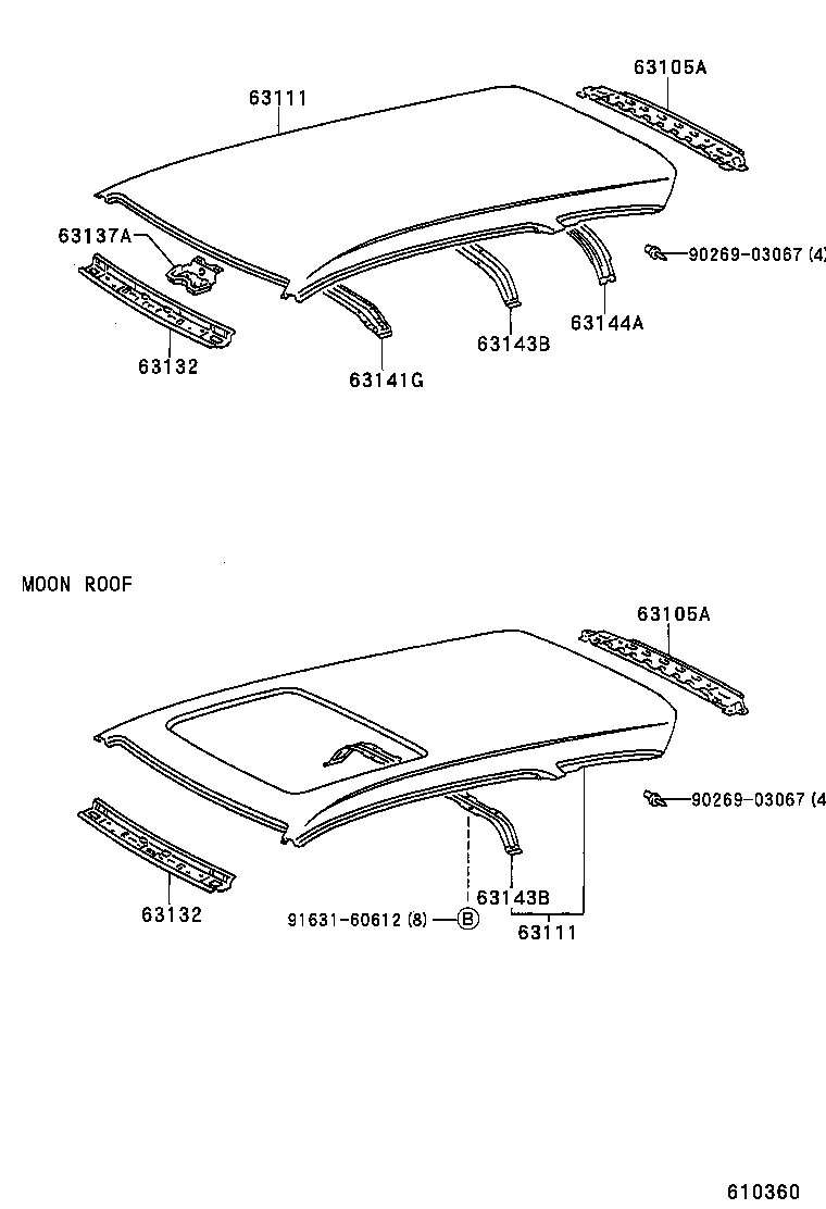  SPRINTER CARIB |  ROOF PANEL BACK WINDOW GLASS