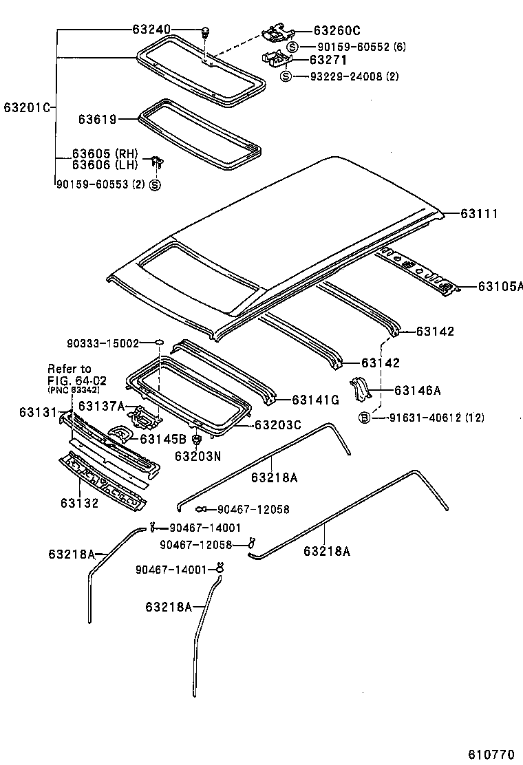  CROWN |  ROOF PANEL BACK WINDOW GLASS