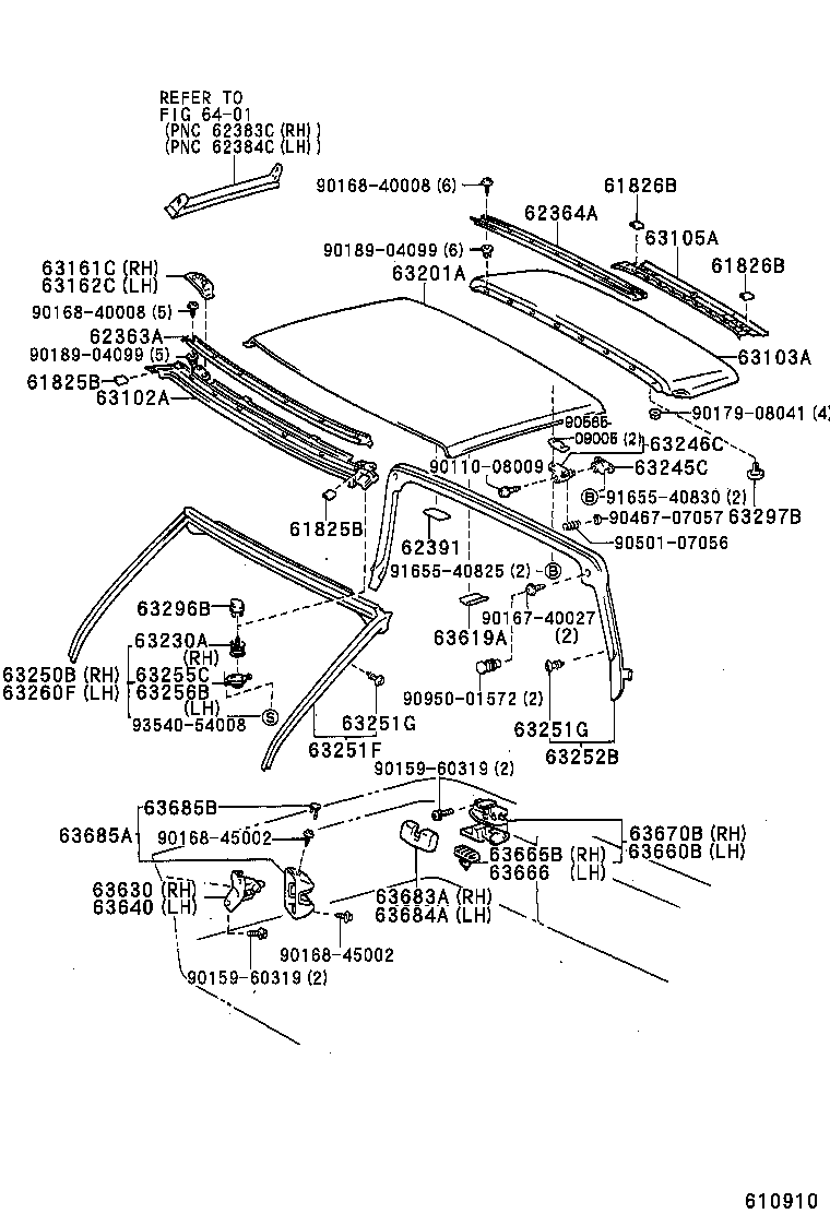  SUPRA |  ROOF PANEL BACK WINDOW GLASS