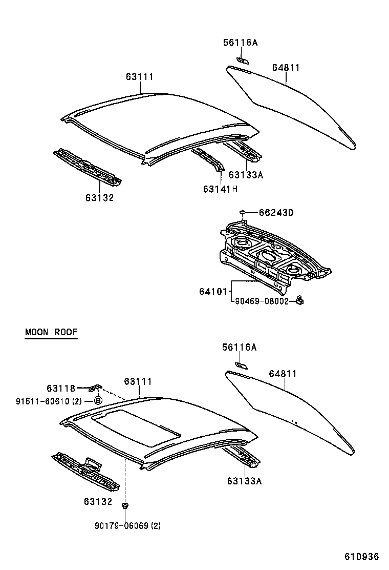  LEVIN TRUENO |  ROOF PANEL BACK WINDOW GLASS