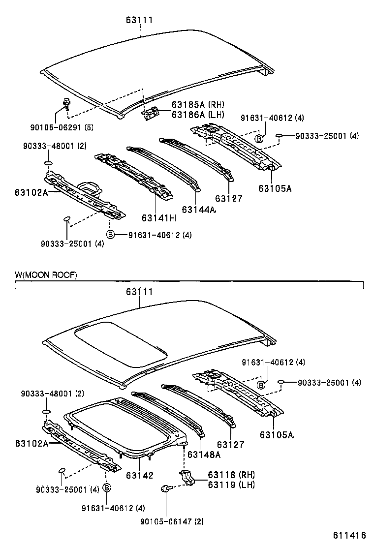  ALTEZZA ALTEZZA GITA |  ROOF PANEL BACK WINDOW GLASS