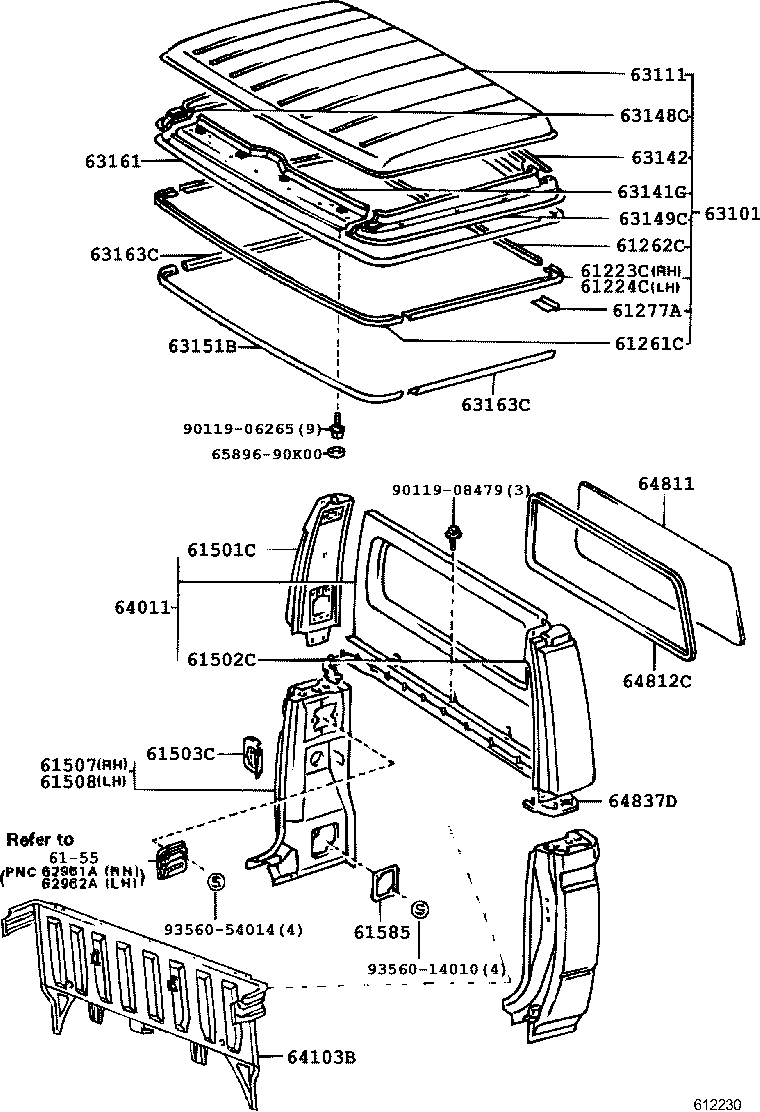  LAND CRUISER S T H T |  ROOF PANEL BACK PANEL