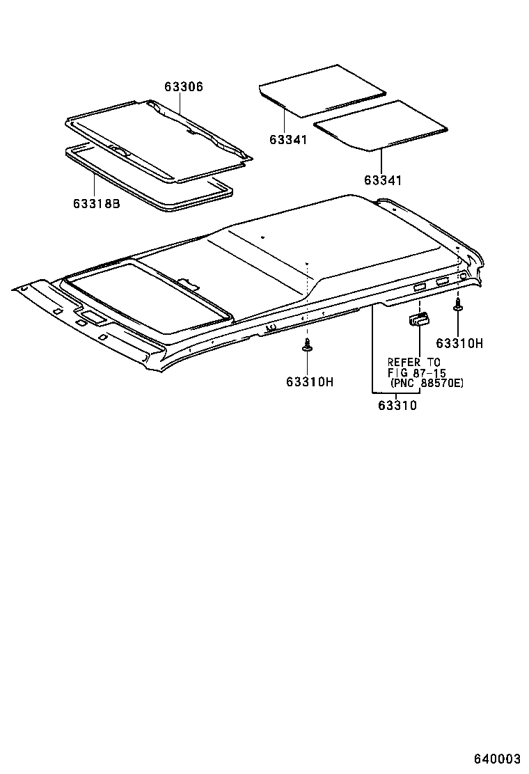  LAND CRUISER PRADO |  ROOF HEADLINING SILENCER PAD
