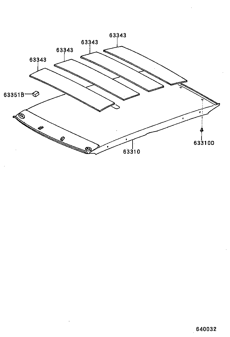  CARINA FF |  ROOF HEADLINING SILENCER PAD