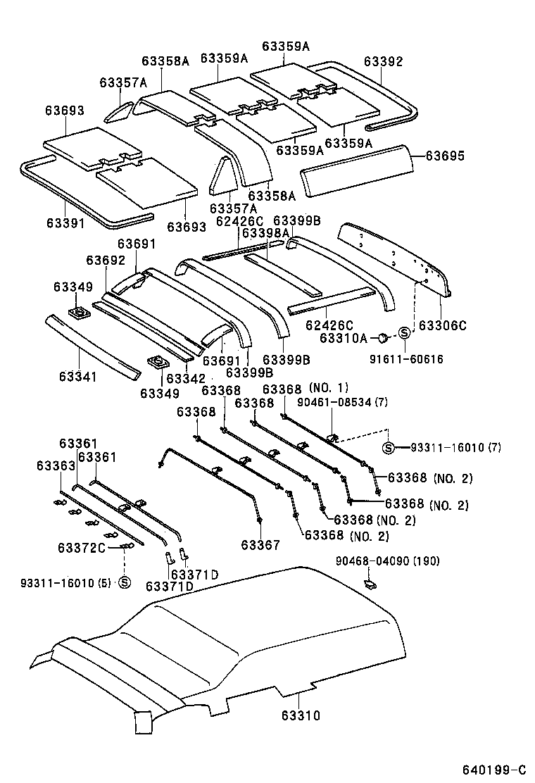  MEGA CRUISER |  ROOF HEADLINING SILENCER PAD