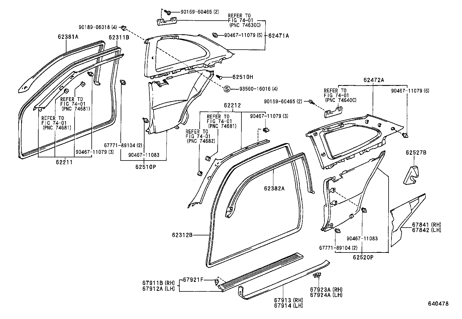  SOARER |  INSIDE TRIM BOARD DOOR OPENING TRIM MOULDING