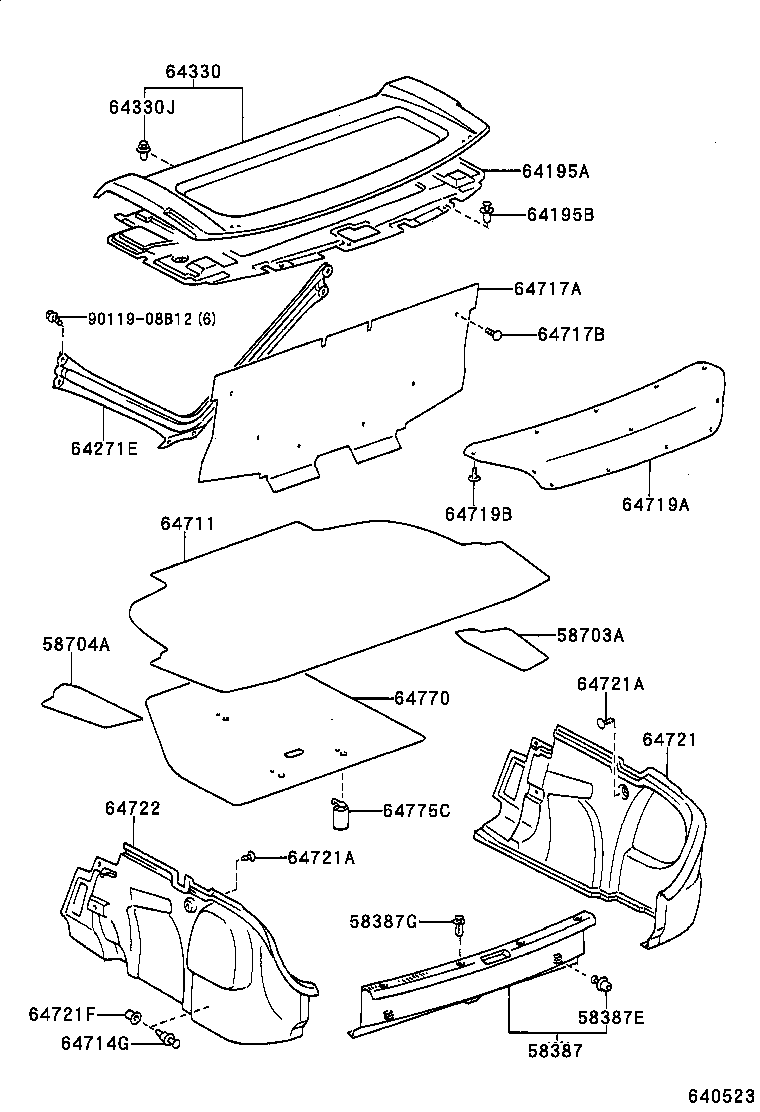  VISTA VISTA ARDEO |  PACKAGE TRAY PANEL LUGGAGE COMPARTMENT MAT