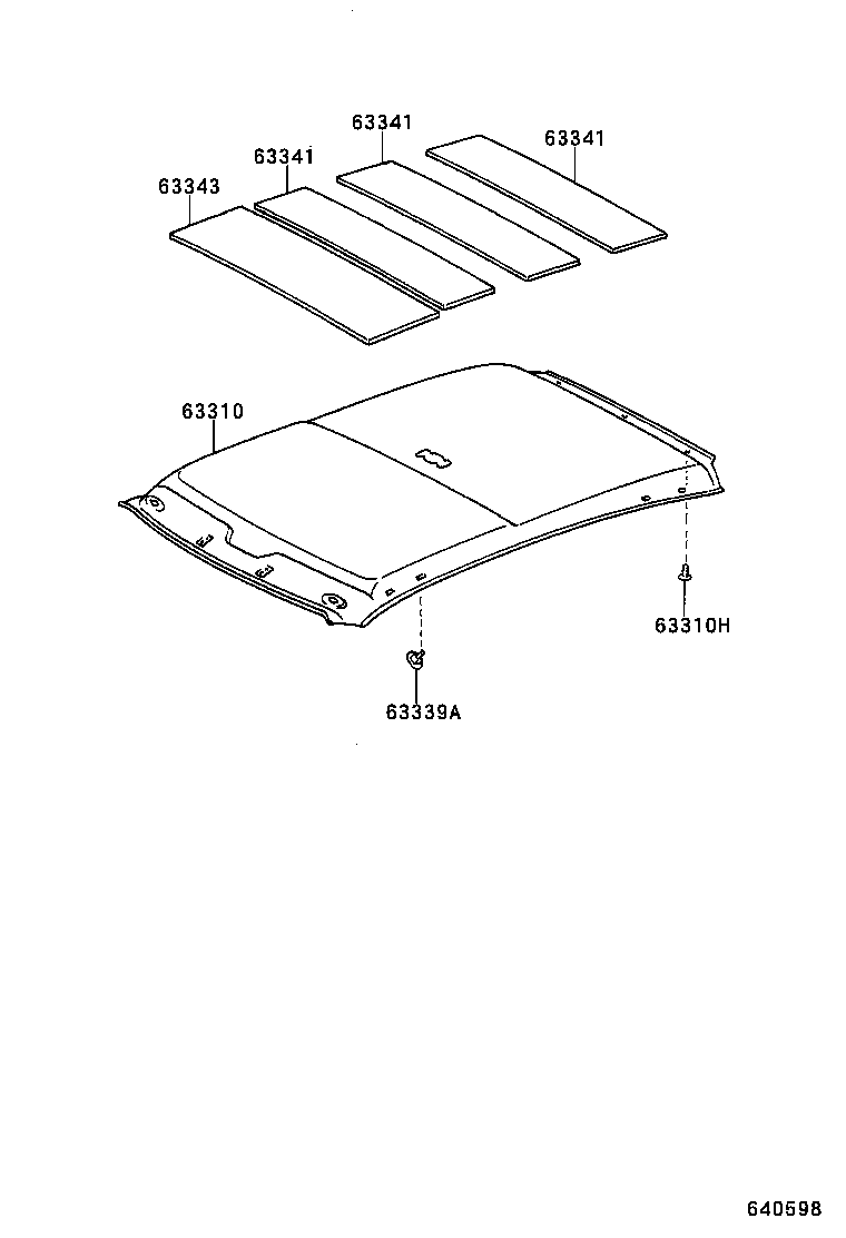  VITZ |  ROOF HEADLINING SILENCER PAD