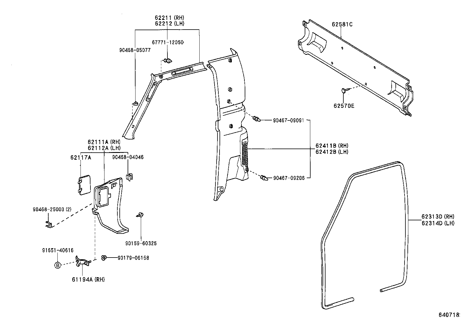  LAND CRUISER S T H T |  INSIDE TRIM BOARD