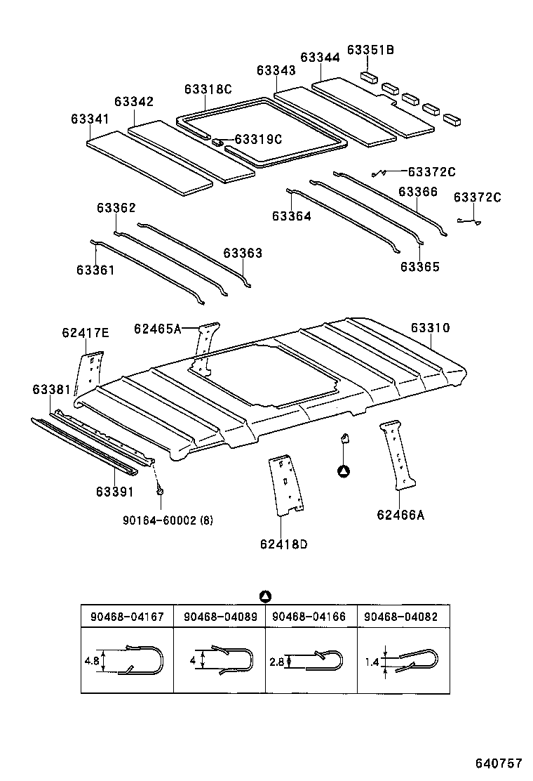  HIACE REGIUSACE |  ROOF HEADLINING SILENCER PAD