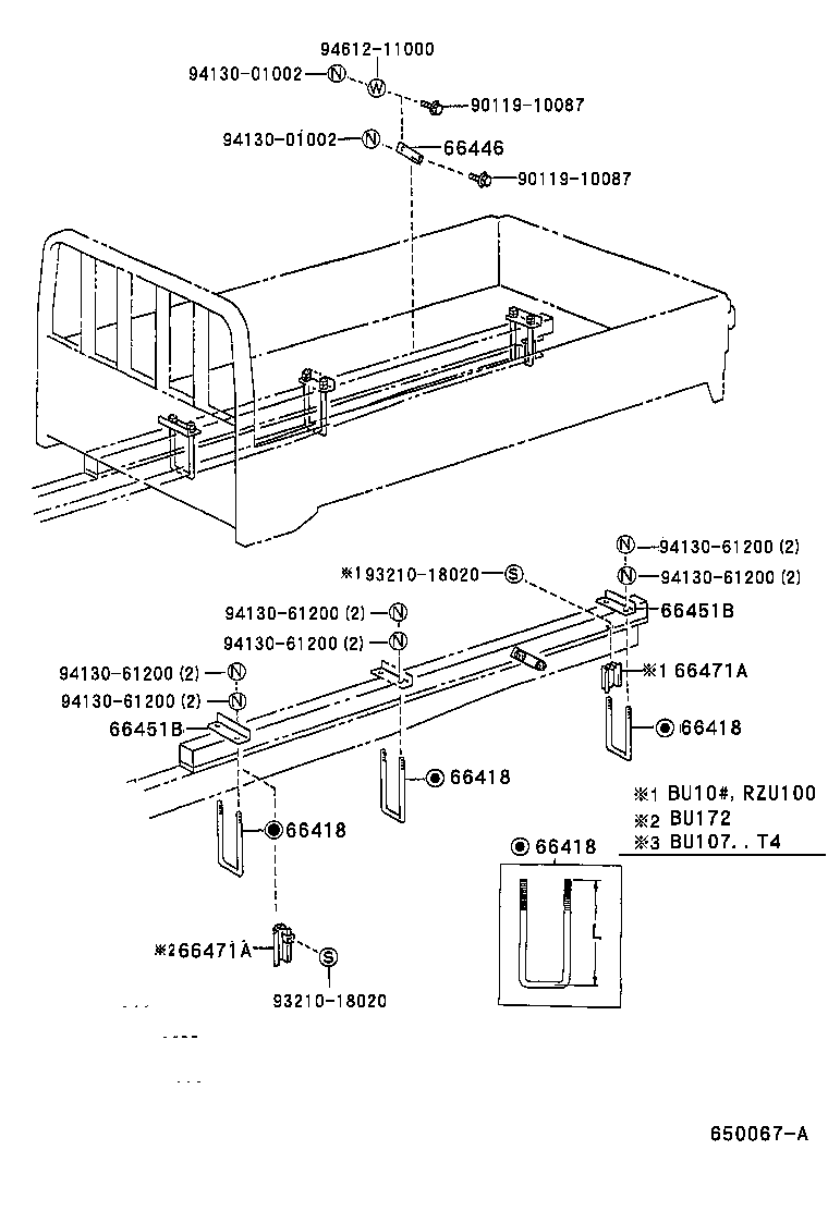  DYNA 200 TOYOACE G25 |  REAR BODY MOUNTING