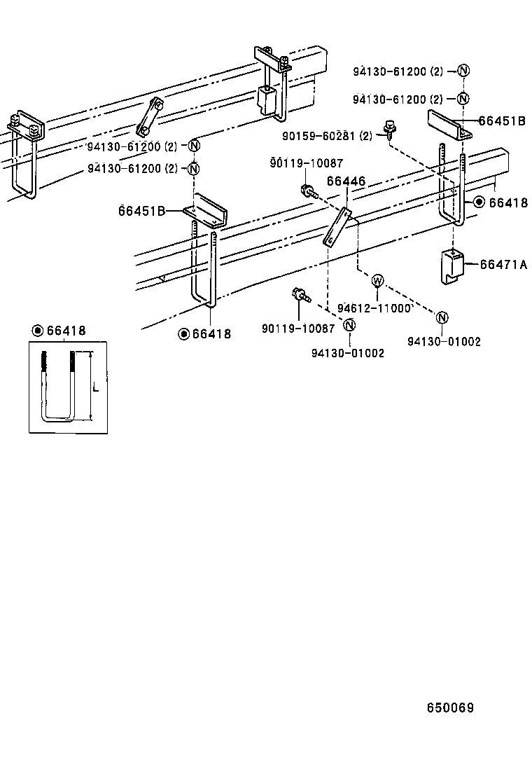  DYNA 200 TOYOACE G25 |  REAR BODY MOUNTING