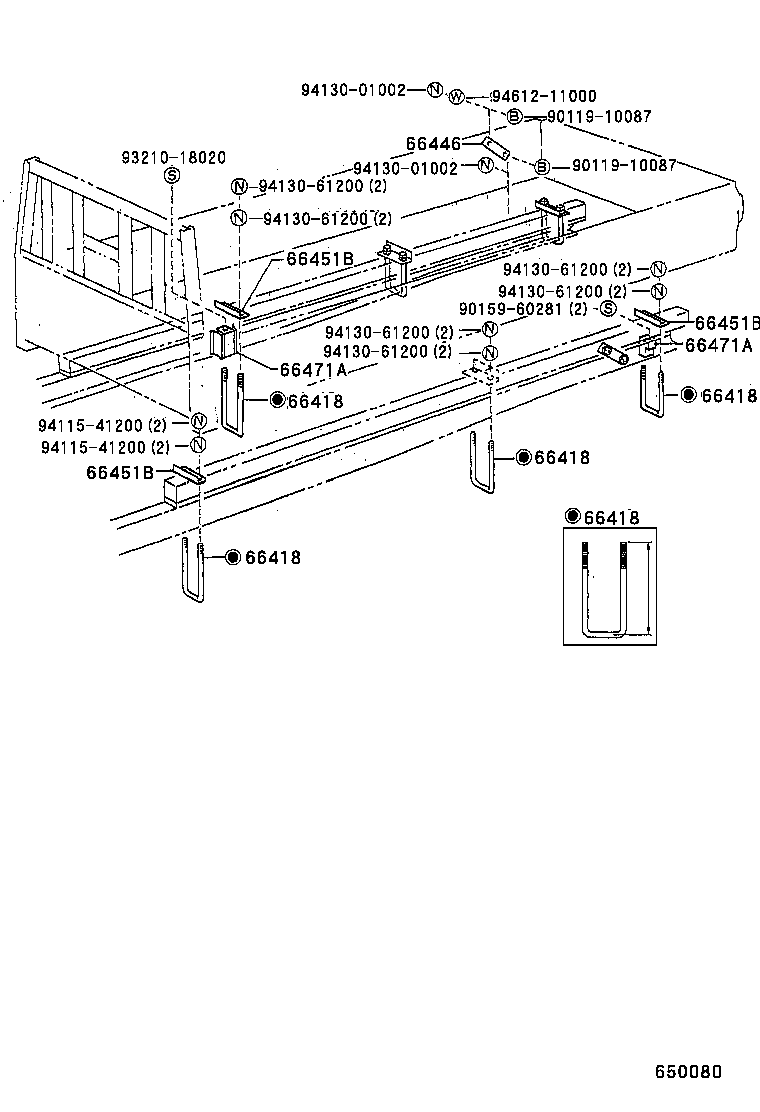  DYNA 200 TOYOACE G25 |  REAR BODY MOUNTING