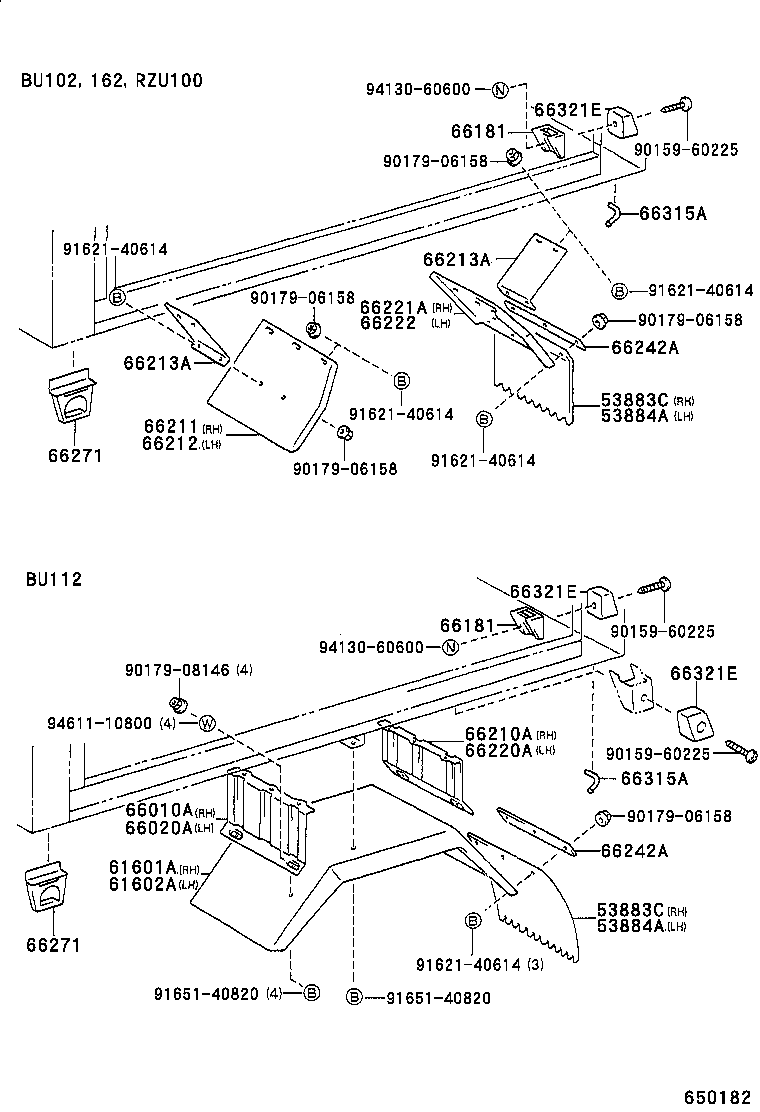  DYNA 200 TOYOACE G25 |  REAR BODY FLOOR FENDER