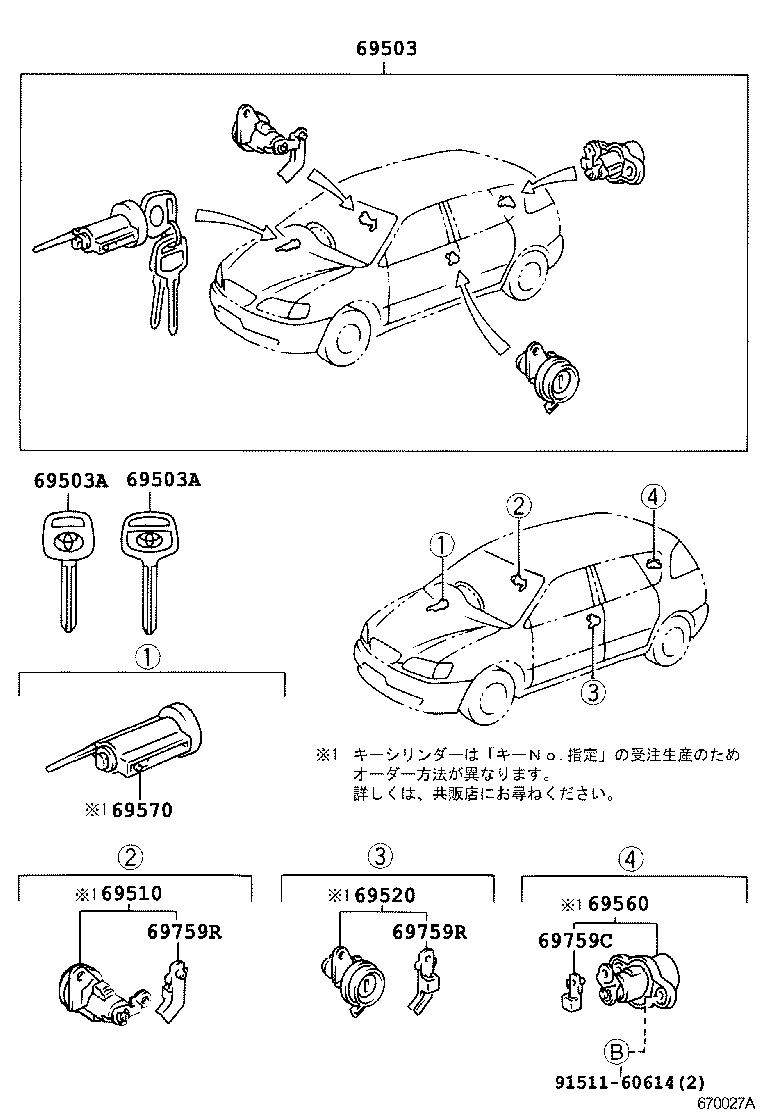  IPSUM |  LOCK CYLINDER SET