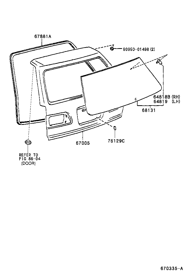  MARK 2 WG |  BACK DOOR PANEL GLASS